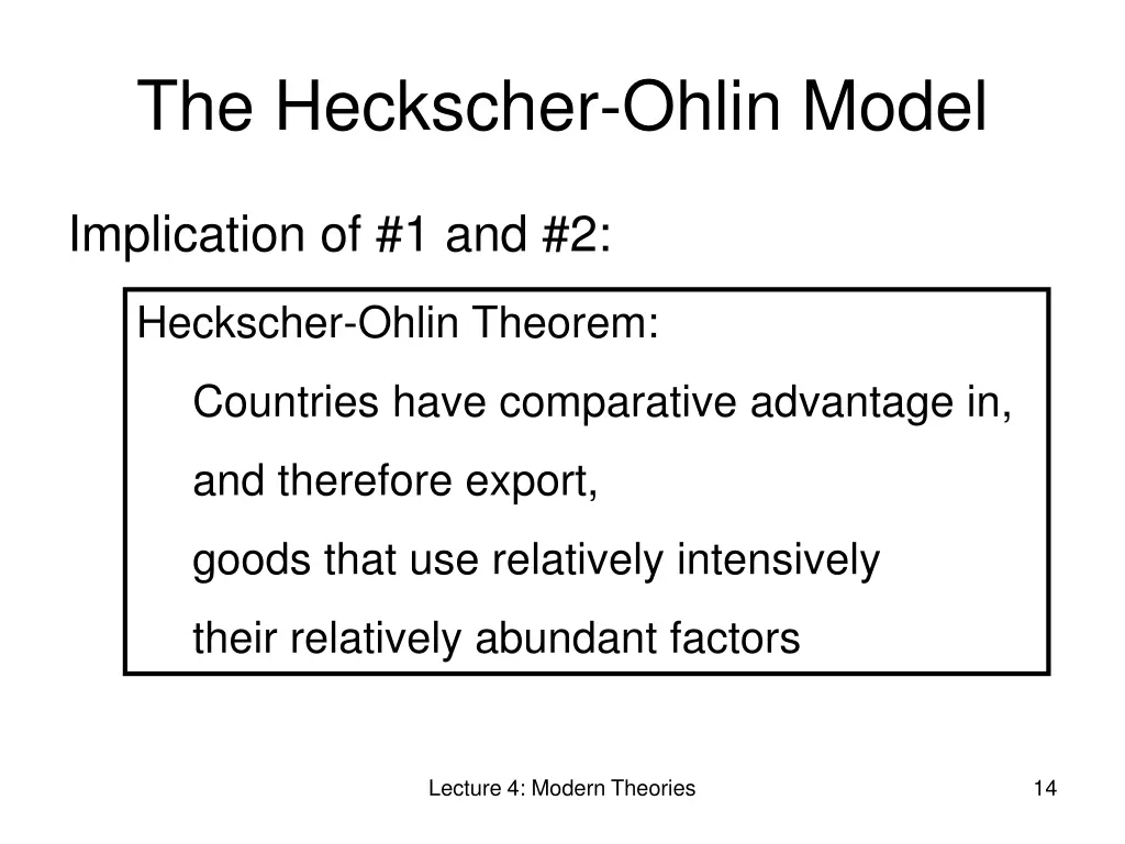 the heckscher ohlin model 5