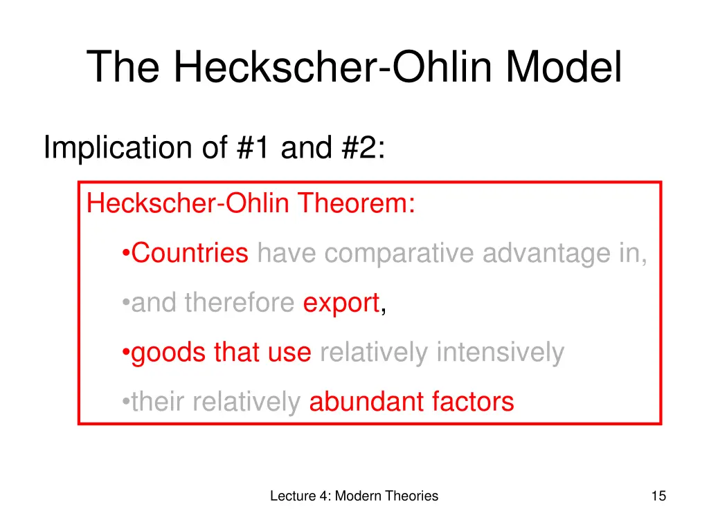 the heckscher ohlin model 6