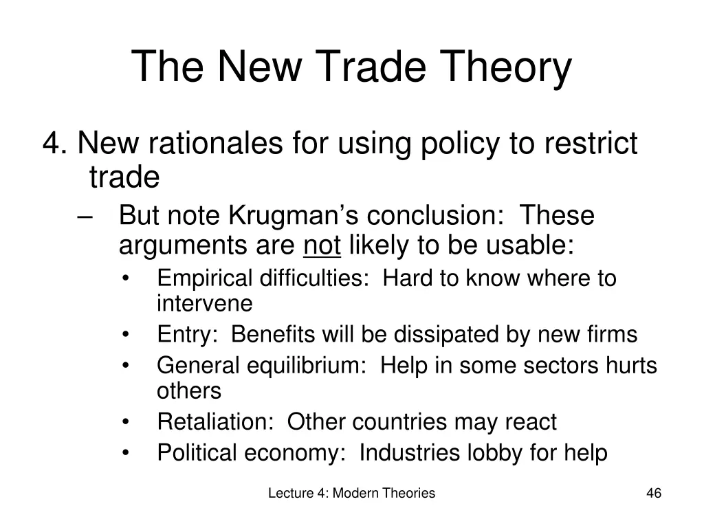the new trade theory 18
