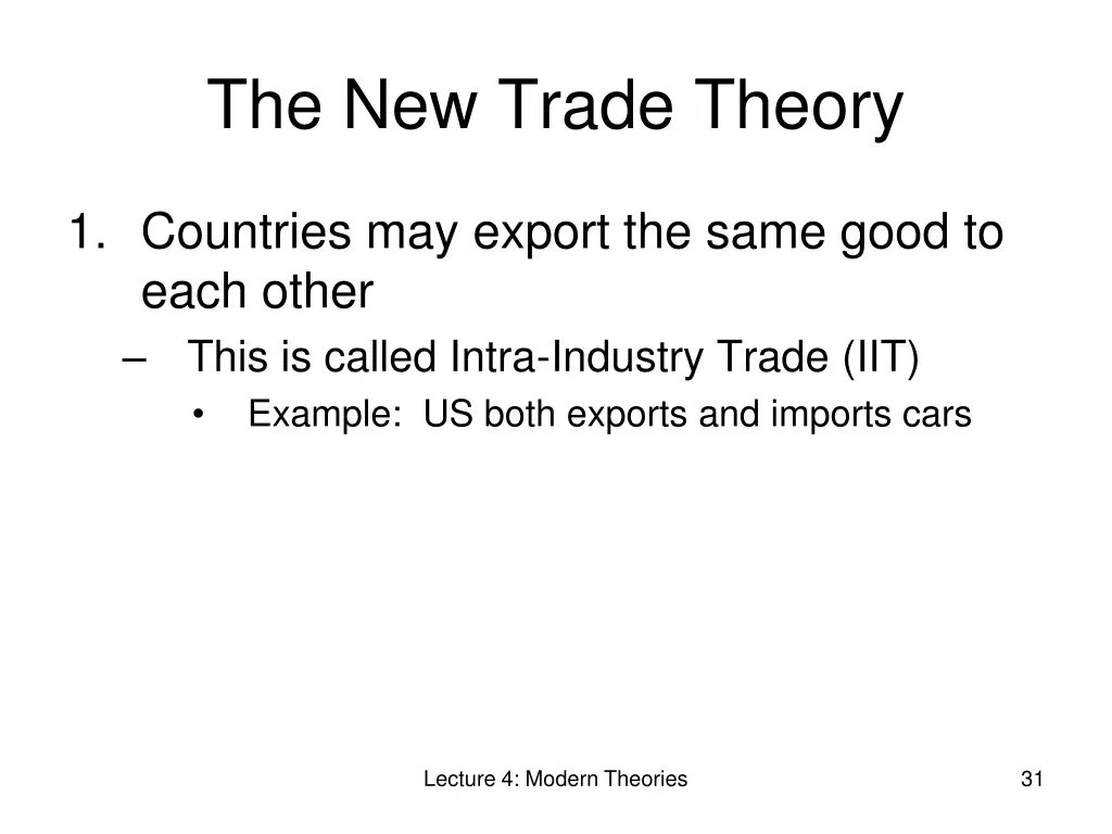 the new trade theory 3