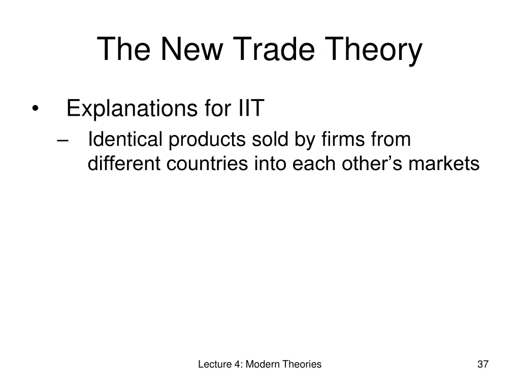 the new trade theory 9