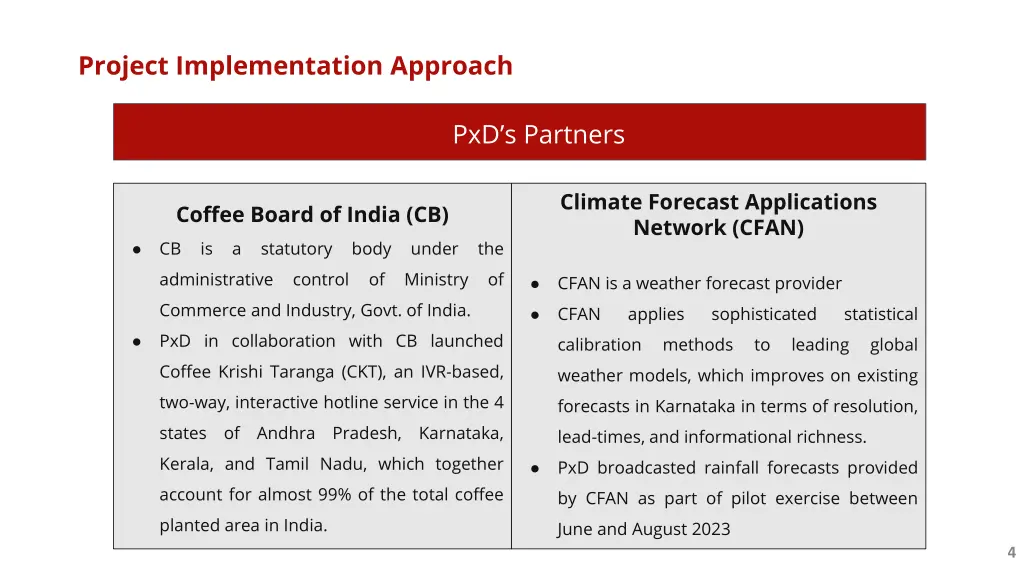 project implementation approach