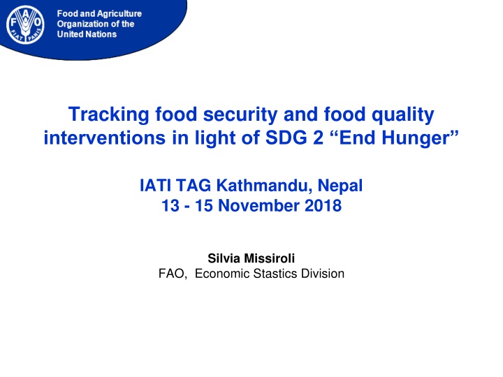 tracking food security and food quality