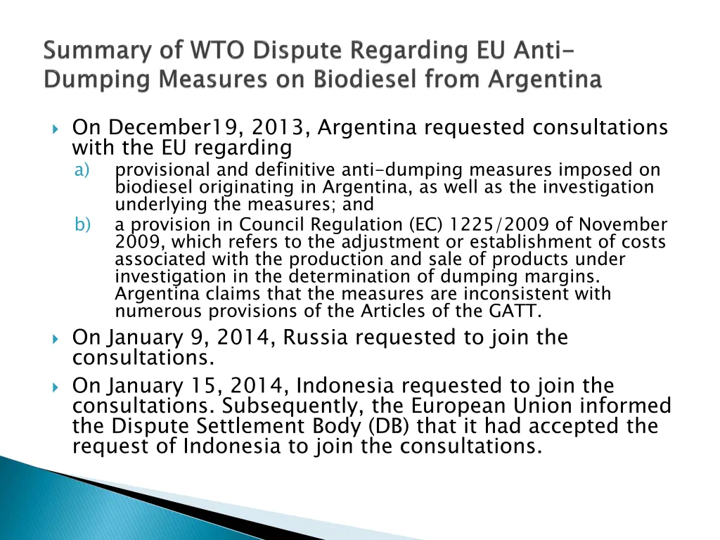 on december19 2013 argentina requested
