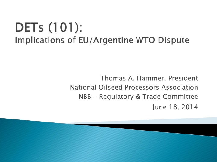 thomas a hammer president national oilseed