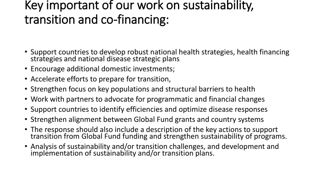 key important of our work on sustainability