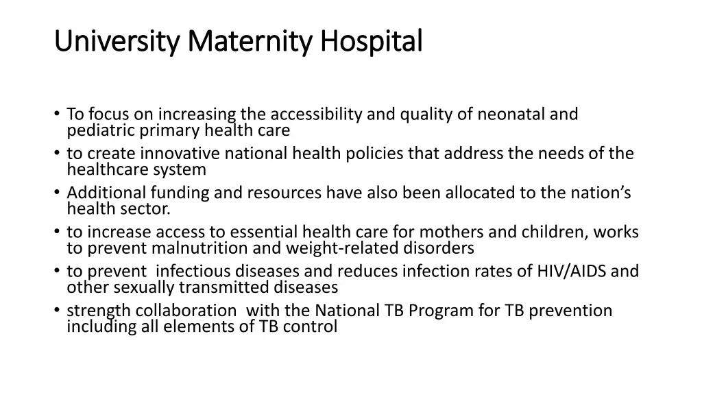 university maternity hospital university