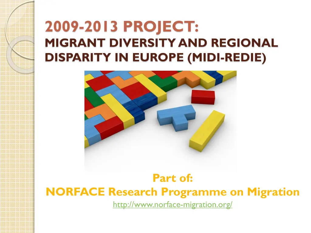 2009 2013 project migrant diversity and regional