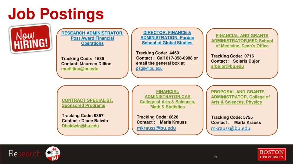 job postings
