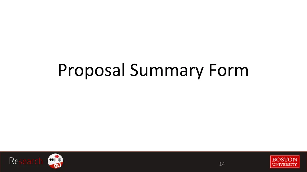 proposal summary form