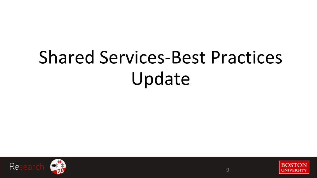 shared services best practices update