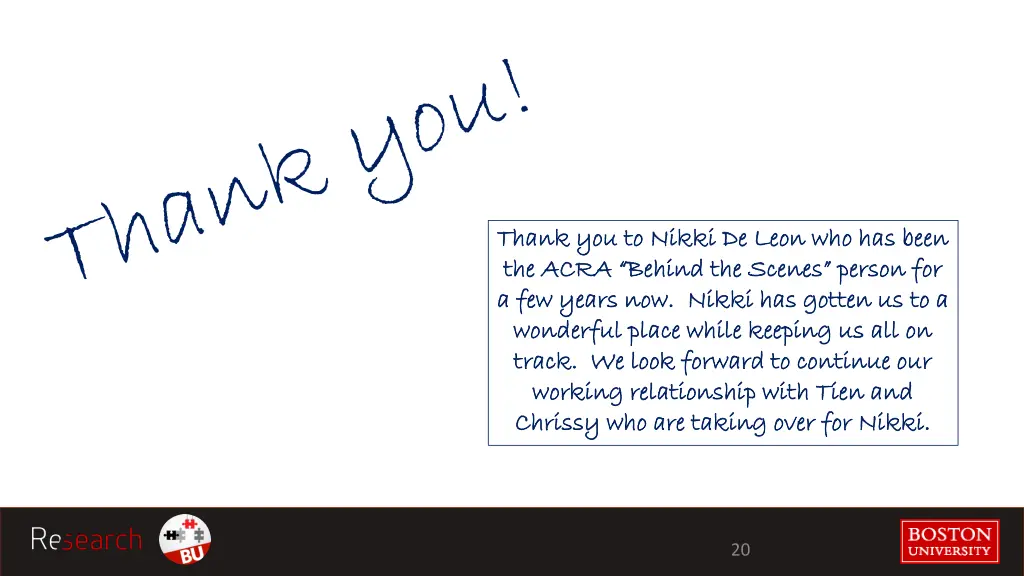 thank you to nikki de leon who has been thank