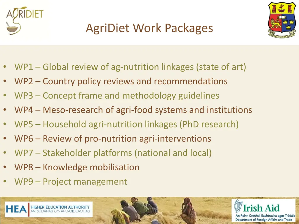 agridiet work packages