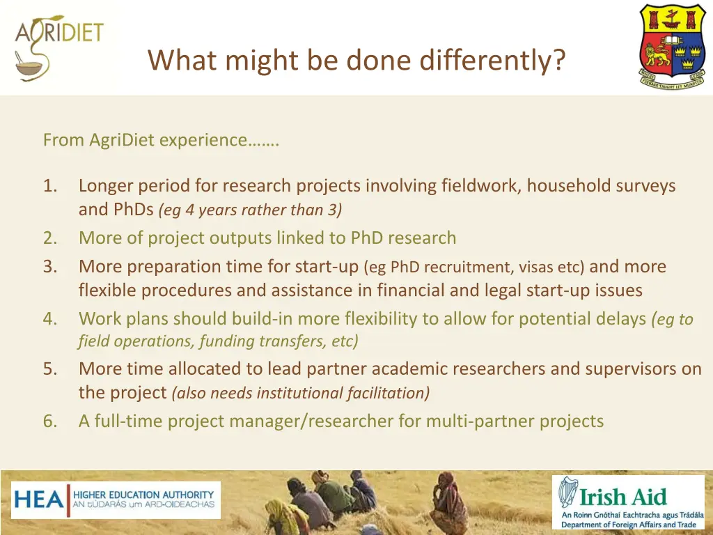 what might be done differently