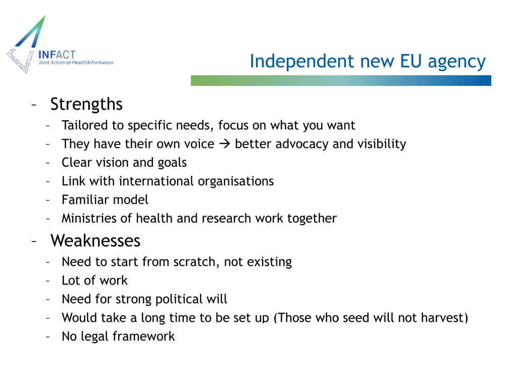 independent new eu agency