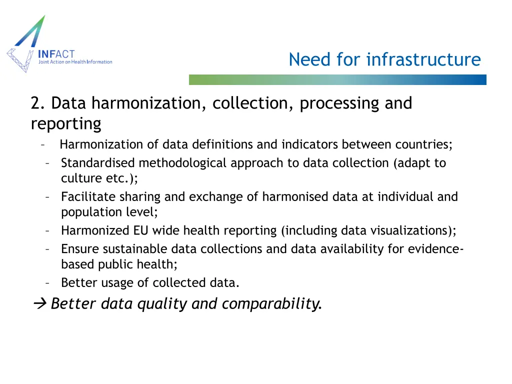 need for infrastructure 1