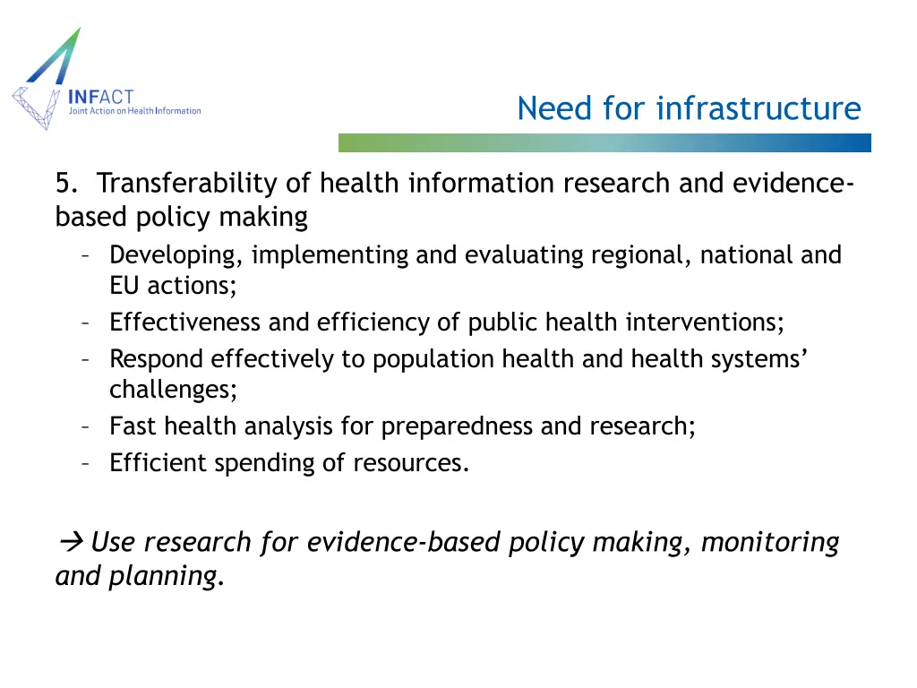 need for infrastructure 3