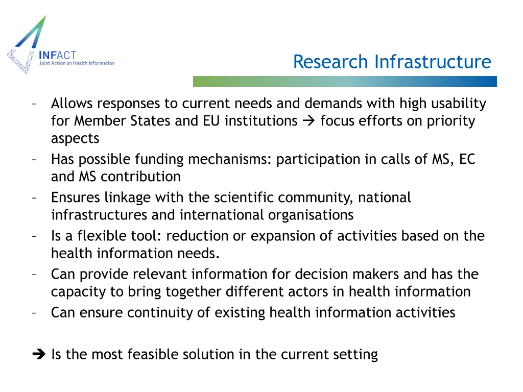 research infrastructure