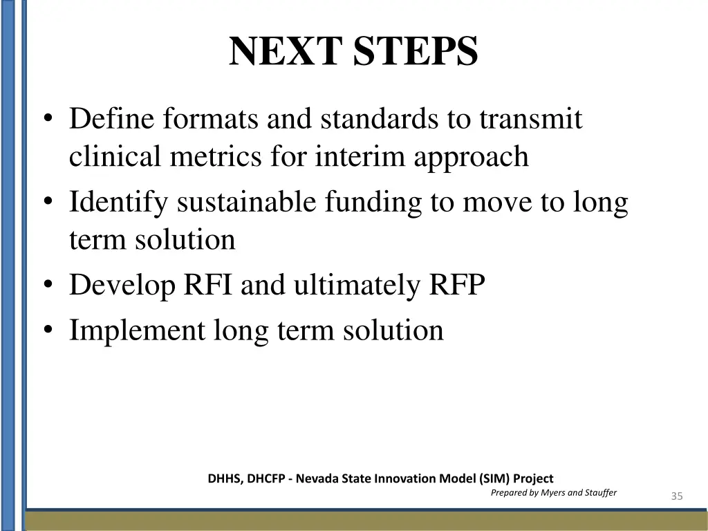 next steps