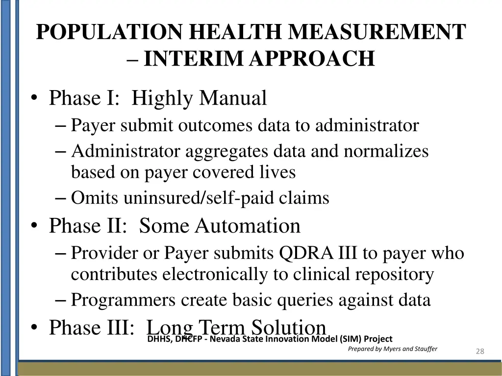 population health measurement interim approach 1