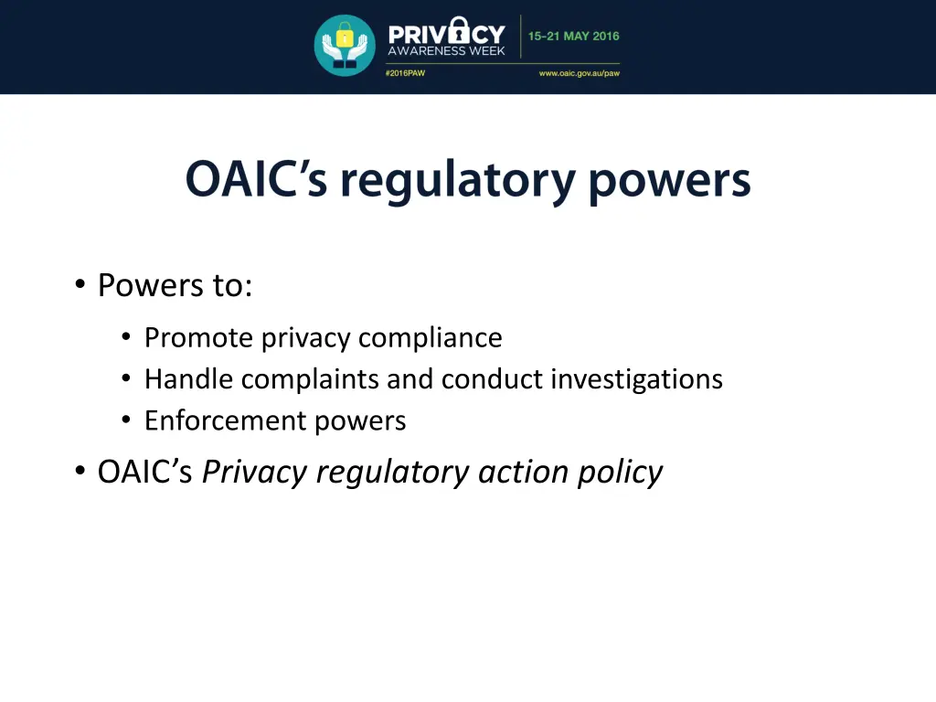 powers to promote privacy compliance handle