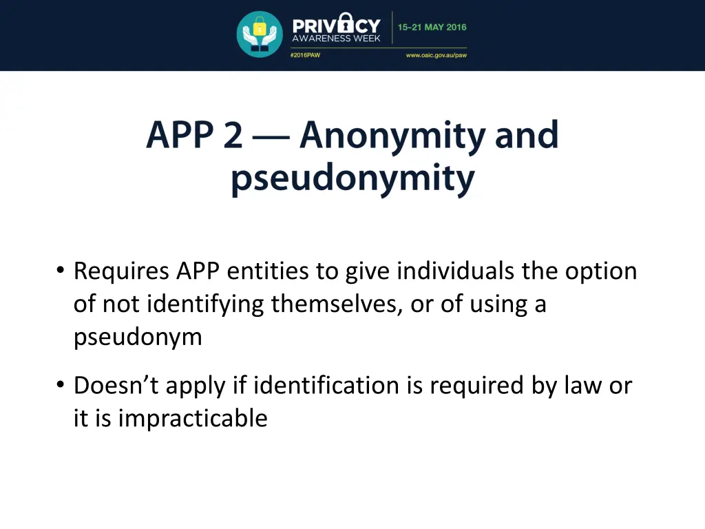 requires app entities to give individuals