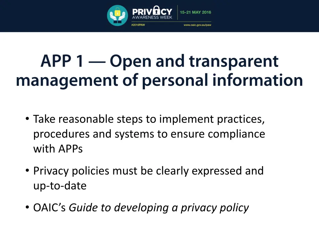 take reasonable steps to implement practices