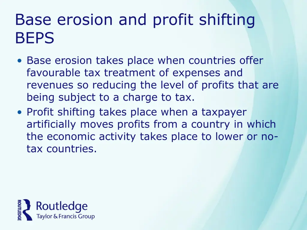 base erosion and profit shifting beps