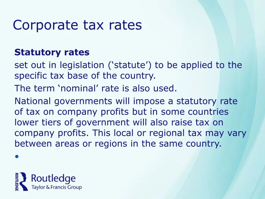 corporate tax rates