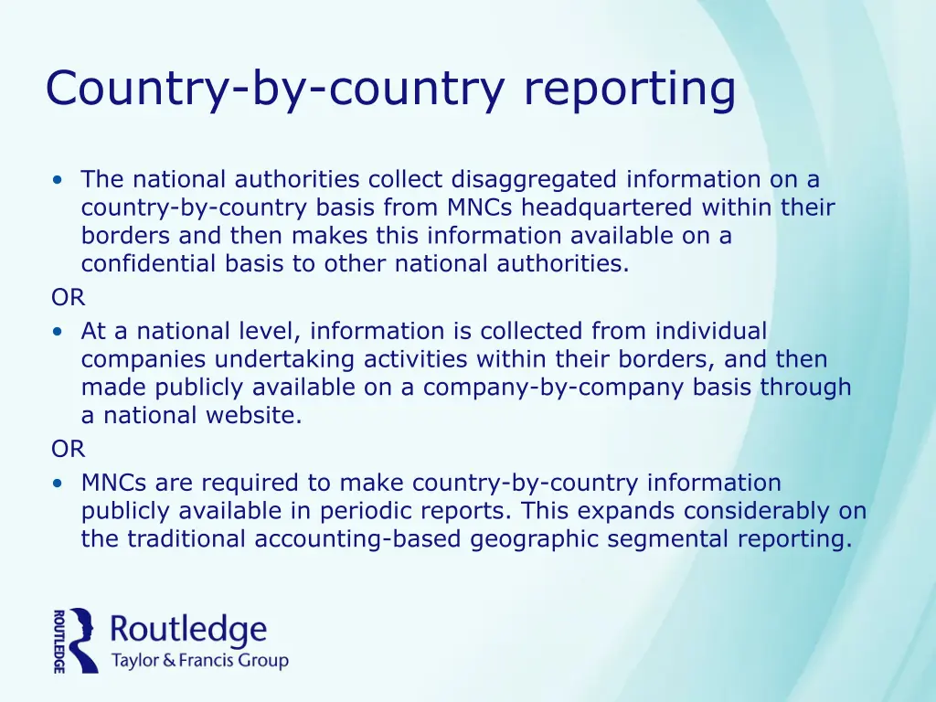 country by country reporting
