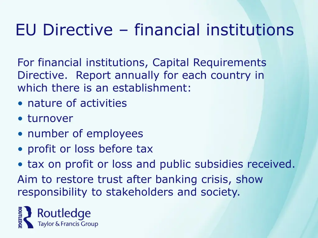 eu directive financial institutions