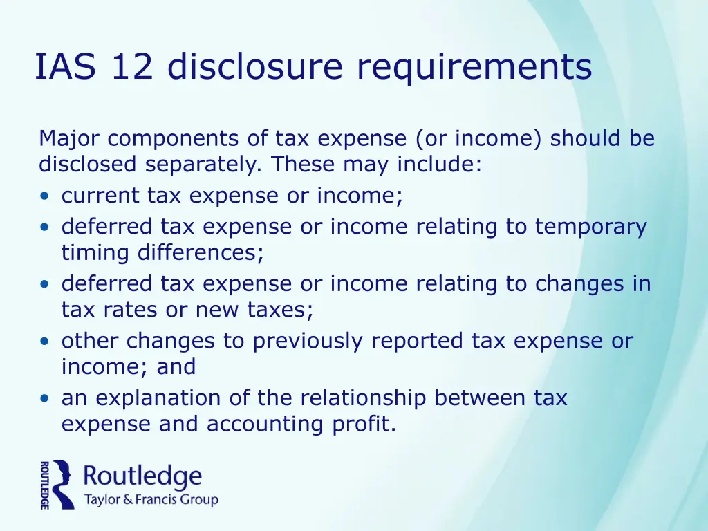 ias 12 disclosure requirements