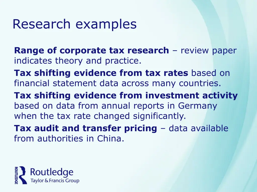 research examples