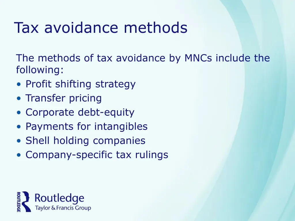 tax avoidance methods