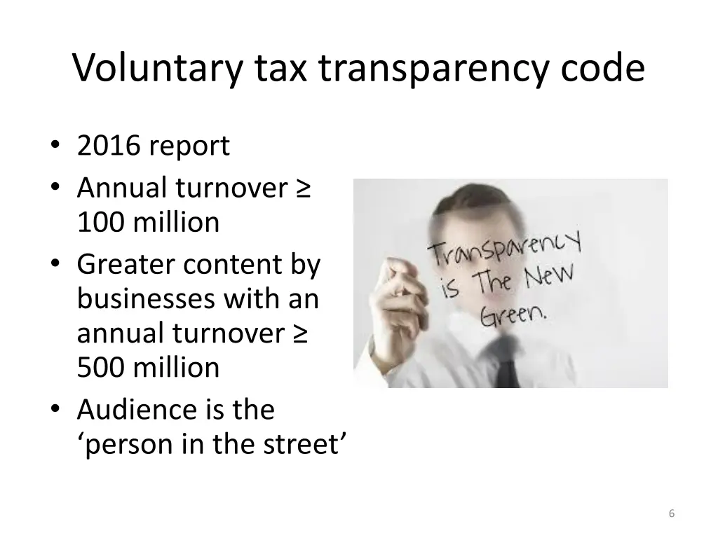 voluntary tax transparency code