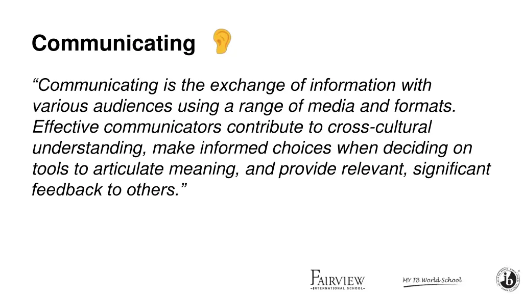 communicating