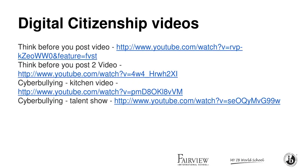 digital citizenship videos