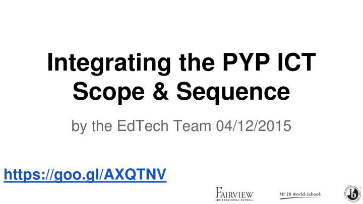 integrating the pyp ict scope sequence
