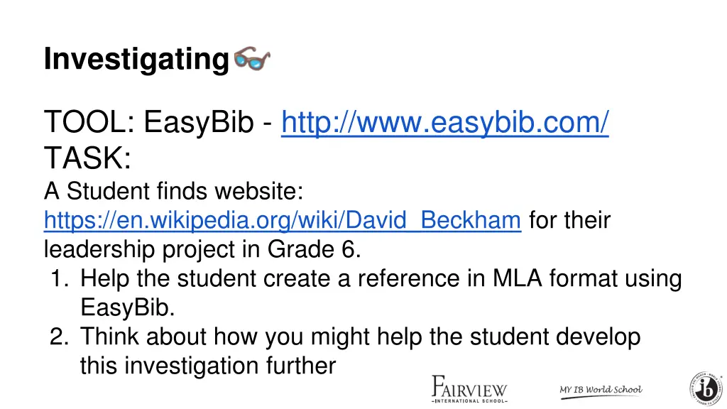 investigating 1