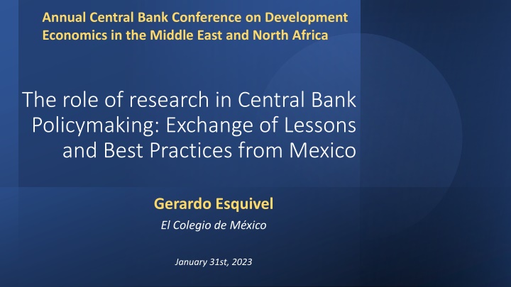annual central bank conference on development
