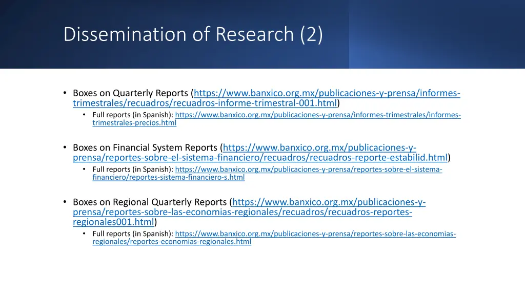 dissemination of research 2
