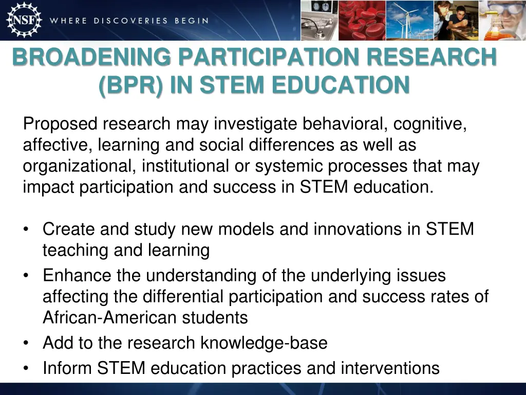 broadening participation research bpr in stem