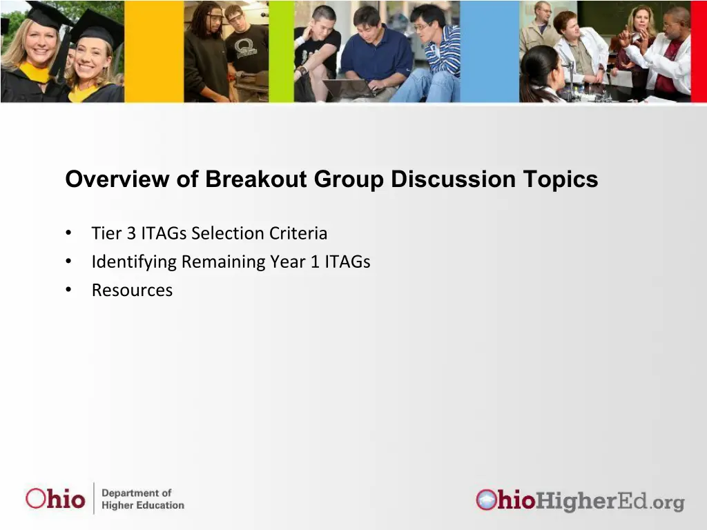 overview of breakout group discussion topics