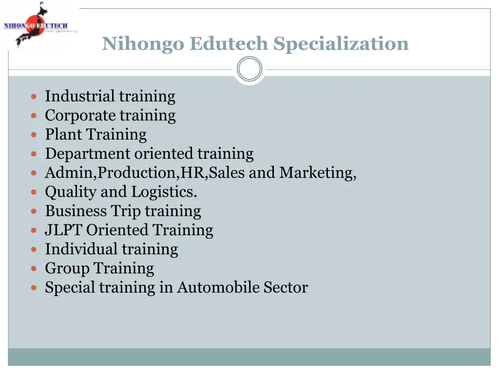 nihongo edutech specialization