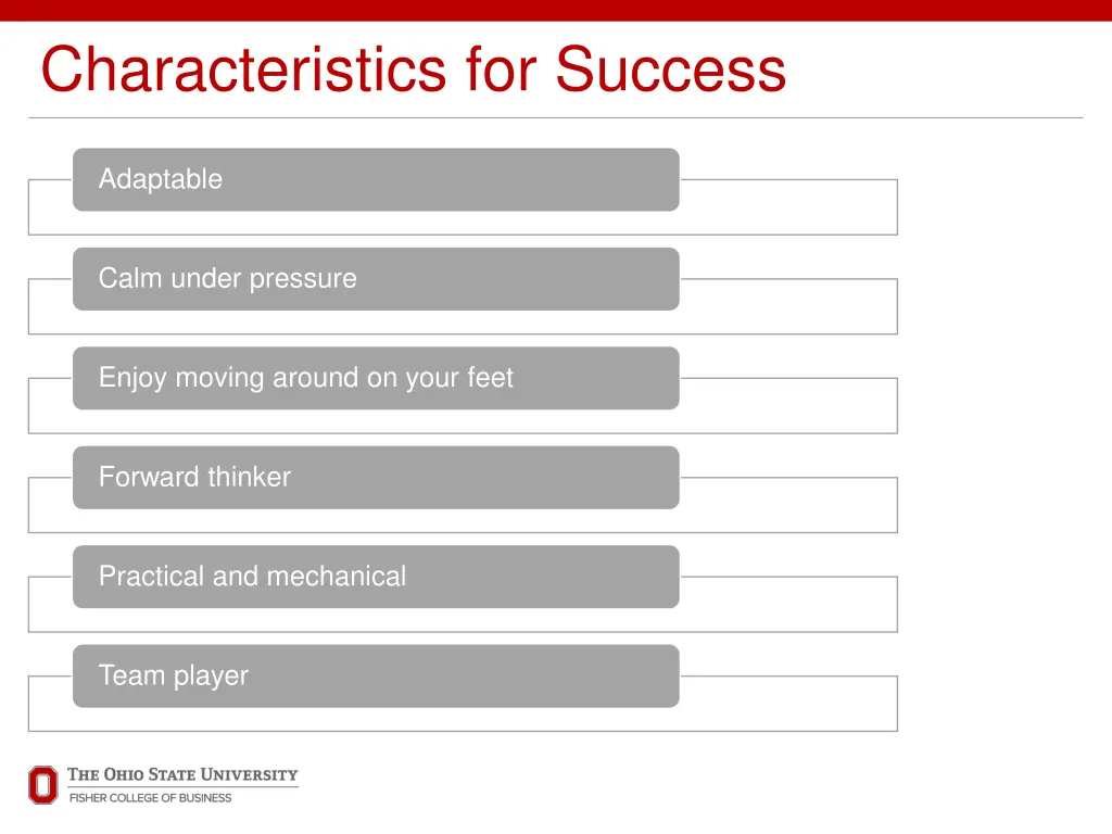 characteristics for success
