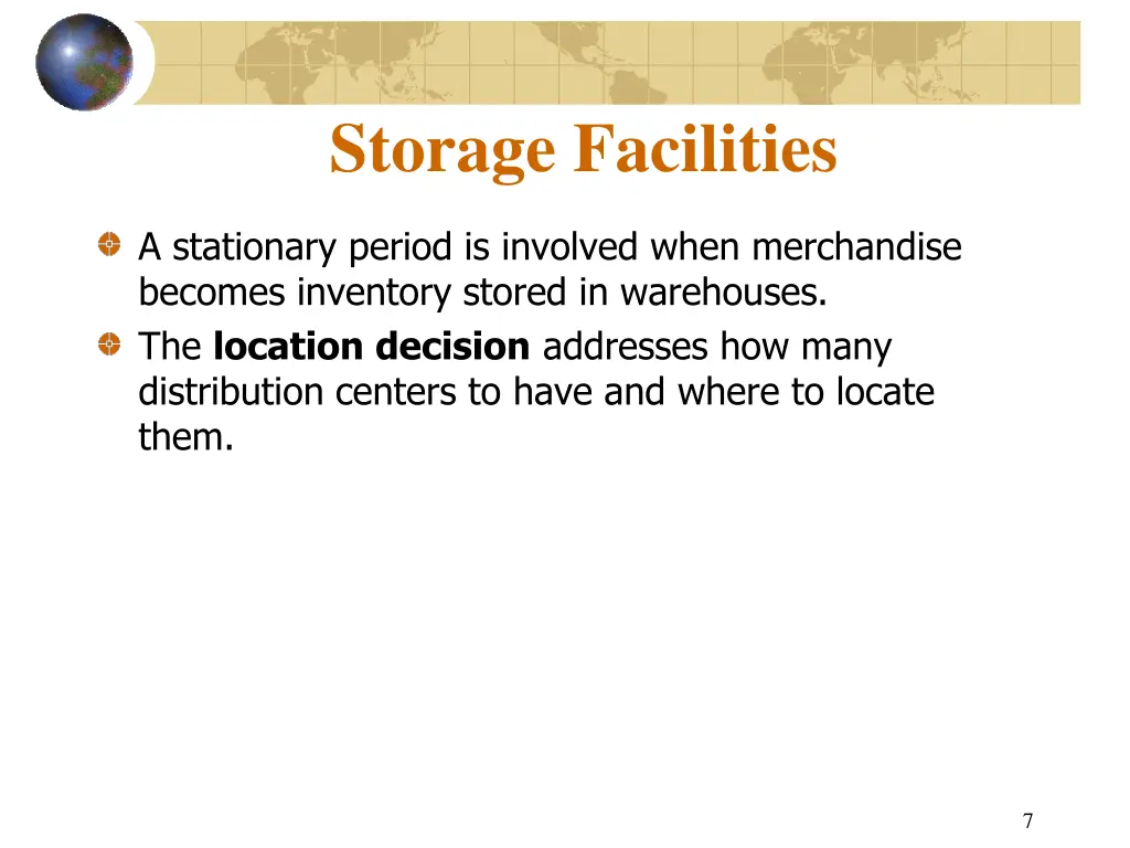 storage facilities