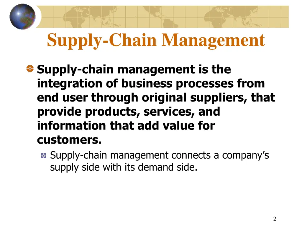 supply chain management 1