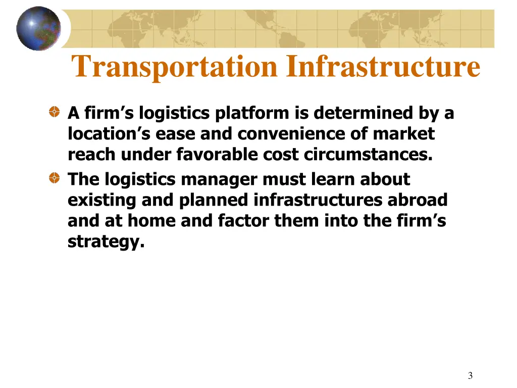 transportation infrastructure
