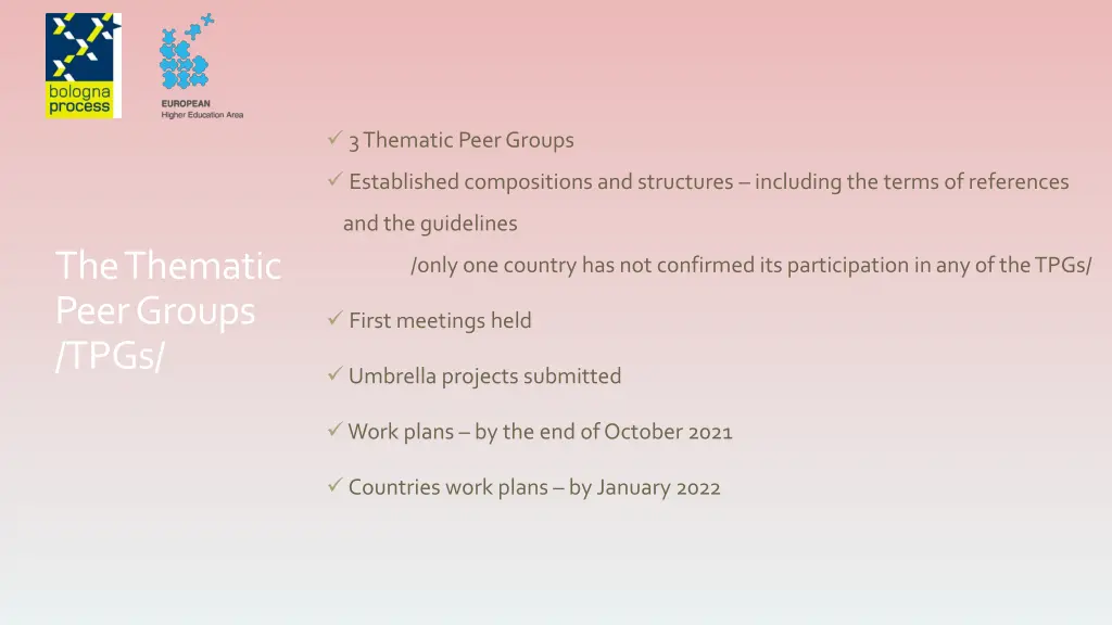 3 thematic peer groups