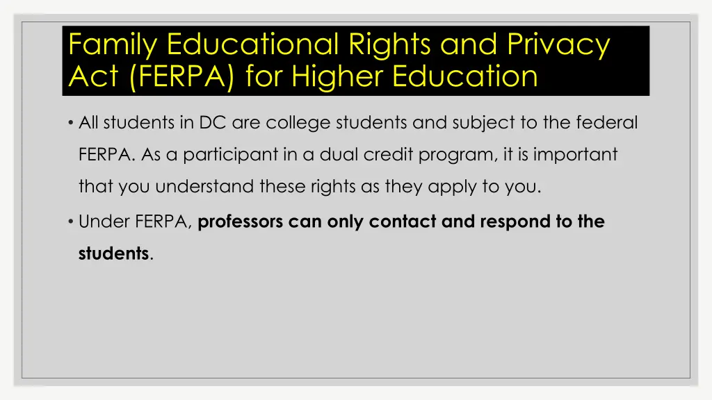 family educational rights and privacy act ferpa